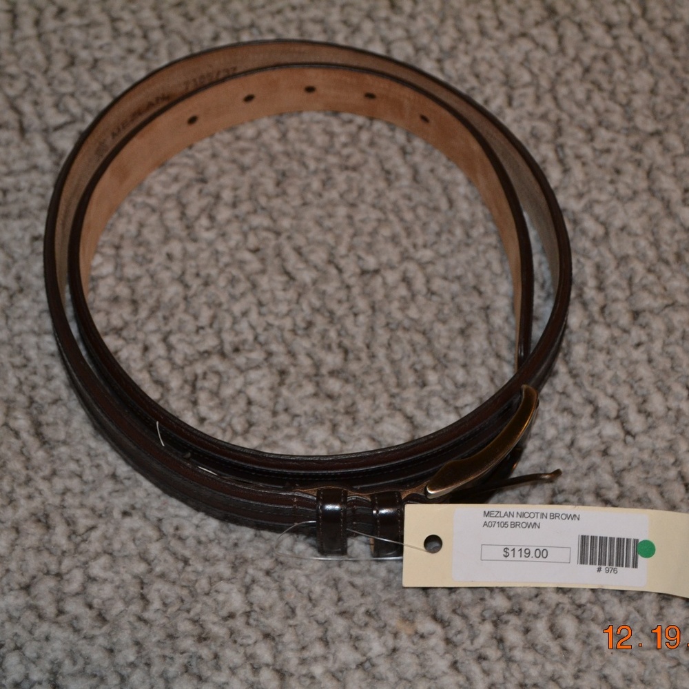 MEZLAN TWO TONE LEATHER BELT